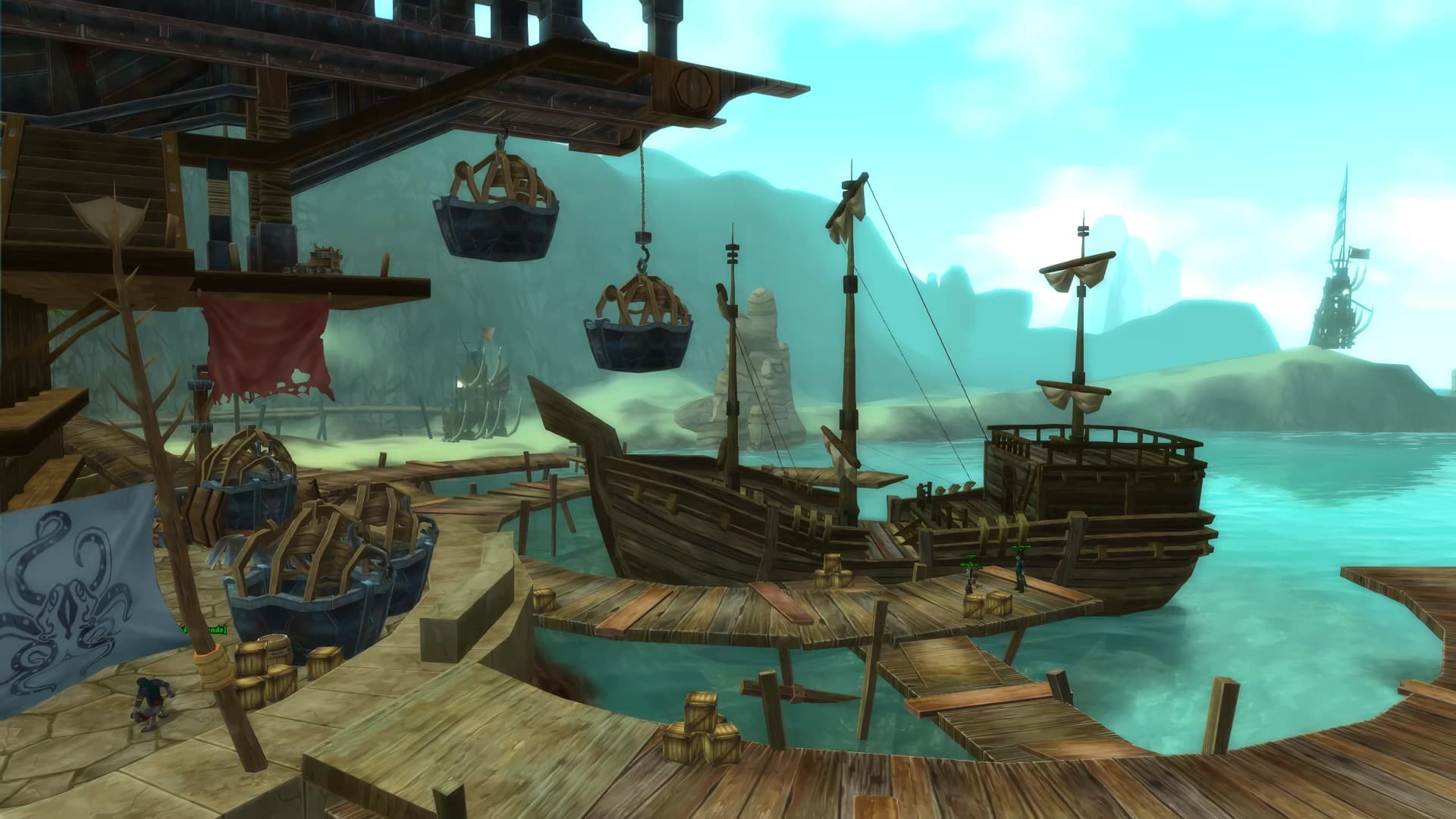 Runes of Mystery world and harbor